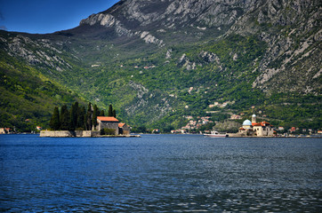 Perast, Montenegro, is a little town on the Bay of Kotor (Boka Kotorska)