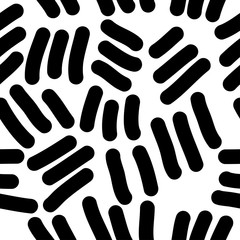 Handmade contrast seamless pattern. Childish craft monochrome wallpaper for birthday card, baby nappy, school party advertising, shop sale poster, holiday wrapping paper, textile, bag print etc.