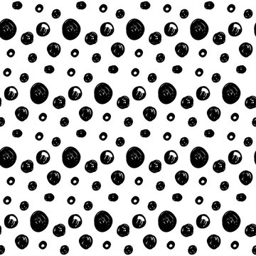Handmade contrast seamless pattern. Childish craft monochrome wallpaper for birthday card, baby nappy, school party advertising, shop sale poster, holiday wrapping paper, textile, bag print etc.