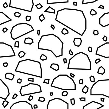 Handmade contrast seamless pattern. Childish craft monochrome wallpaper for birthday card, baby nappy, school party advertising, shop sale poster, holiday wrapping paper, textile, bag print etc.