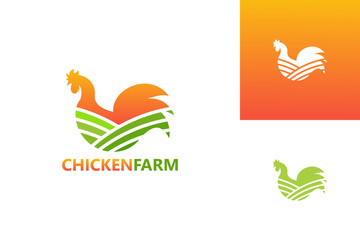 Chicken Farm Logo Template Design Vector, Emblem, Design Concept, Creative Symbol, Icon