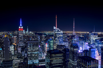 Fototapeta na wymiar Skyline notturno - New York