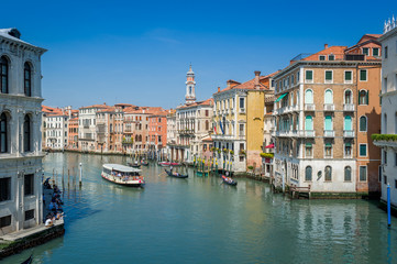 Obraz premium Traditional view of Venice - popular touristic attraction of Italy.