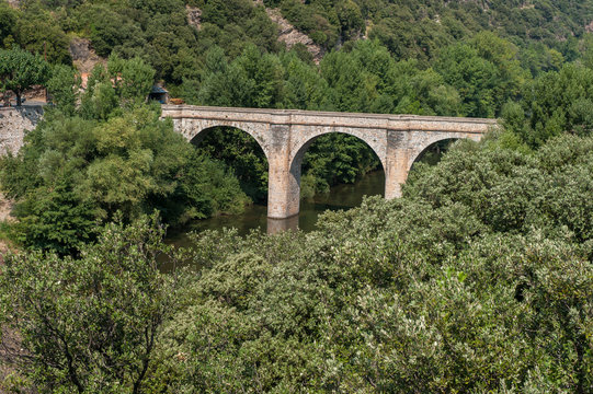 Br&uuml;cke bei Roquebrun-Ceps in S&uuml;dfrankreich