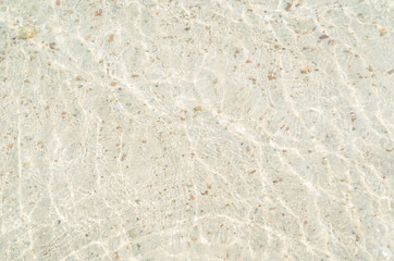 Beach perfect white sand turquoise water in summer.