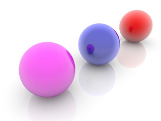 Three colorful balls