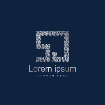 Initial Letter SJ Logo Template Vector Design