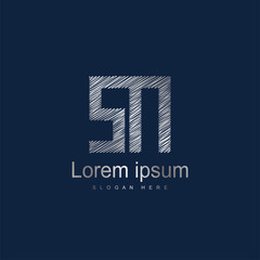 Obraz premium Initial Letter SN Logo Template Vector Design