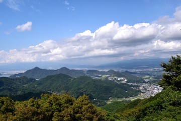 かつらぎ山山頂から伊豆の国市街並み