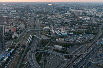 Naklejka na ściany i meble aerial view of city