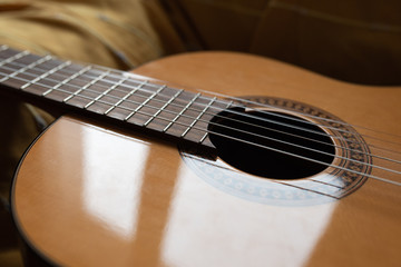 Obraz premium Acoutist Guitar details
