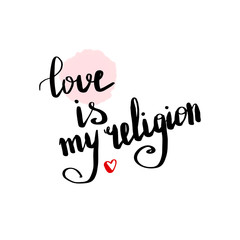 Lettering with the inscription love