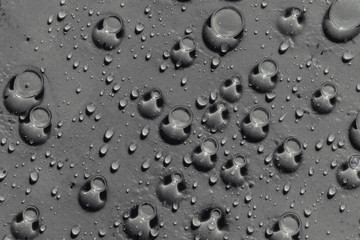 Abstract water drops on a white background.