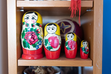 russian dolls on shelf