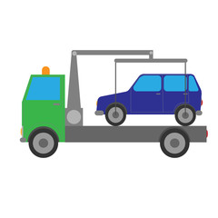 Tow truck vector graphics