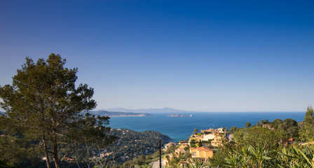 Naklejka premium Natural landscape with blue sky in Spain