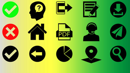 icons, web-icons, symbol, button, link