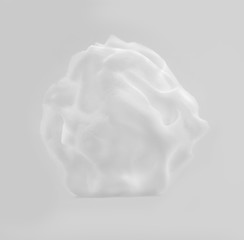 Gentle white foam on gray background.