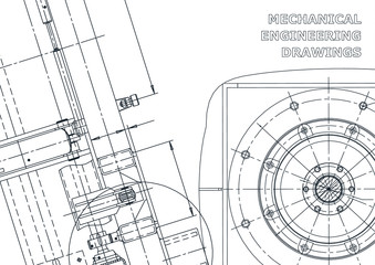 Blueprint. Vector drawing. Mechanical instrument making
