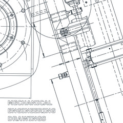 Computer aided design systems. Blueprint, scheme, plan, sketch. Technical illustrations, backgrounds. Mechanical engineering. Industry. Corporate Identity