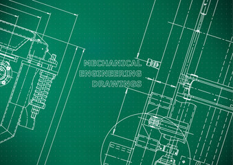Blueprint, Sketch. Vector engineering illustration. Cover, flyer, banner, background. 