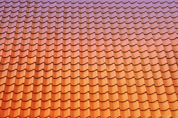 Roof tiles red