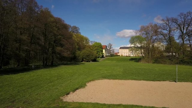 Badewiese in Gnewikow im Fr&uuml;hling mit der Drohne &uuml;berflogen