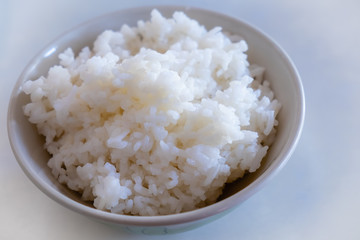 White rice in bowl