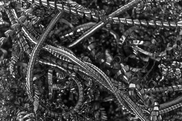 Fototapeta premium metal shavings in the detail - macro picture