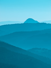 Mountain landscape / Panorama of mountain ridges / Mountain silhouette