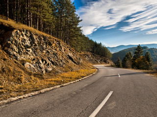 Mountain road in Autumn / Tara, Serbia