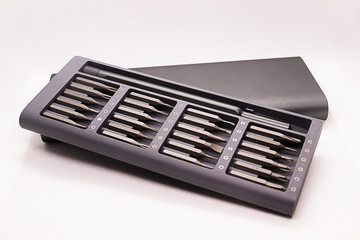 Set of heads for screwdriver (bits) with screwdriver