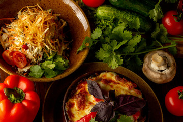 georgian cuisine lobio and salade