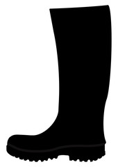 gz223 GrafikZeichnung - siwb499 SignIsolatedWhiteBackground siwb - english - rubber boots - simple template - DIN A2, A3, A4 - xxl g6893