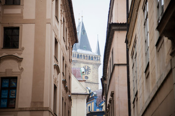 Houses and buildings along Melantrichova street. Prague Old Town