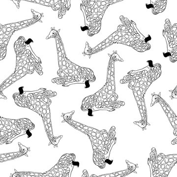 Giraffe vector pattern