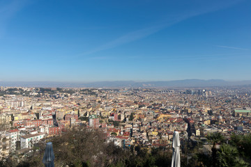 Panoramic view of the city of Naples, day light