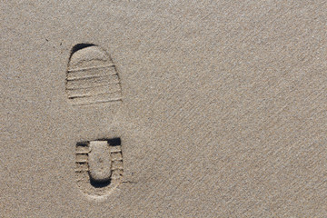 Empreinte de pas sur le sable