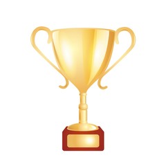 Winner gold cup. Vector illustration.