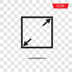 full screen icon vector isolated on white background.