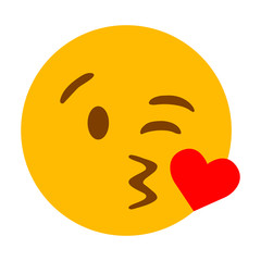 Fototapeta premium Kissing face emoji
