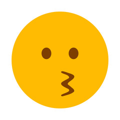 Kissing face emoji