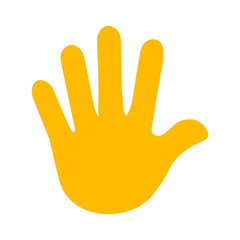 Hand in the air vector flat design emoji