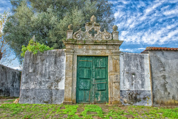 Obraz premium Old Doors and Stone Walls