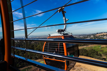 inside at cable car view San Francisco bay area