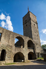 Fototapeta na wymiar Ruins of castle Koenigstein (Konigstein) . Germany.