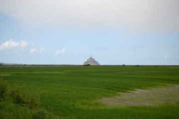 Beautiful village of Mont Saint Michel, Normandy, Northern France, Europe