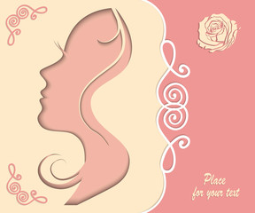 female silhouette cut out of paper