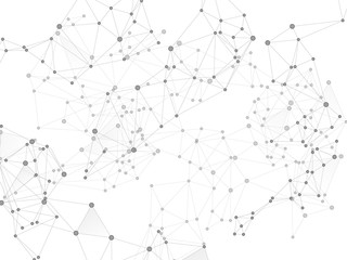 Gometric plexus structure cybernetic concept.