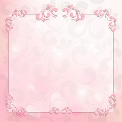 beautiful frame on a pink background